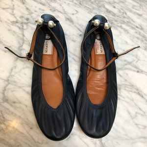 Lanvin navy pearl Ballet  flat